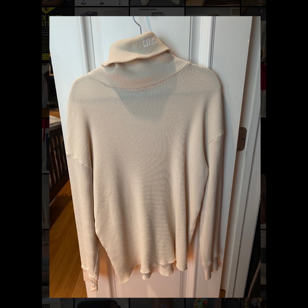 Kith Cream Waffle Turtle Neck